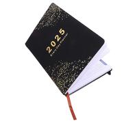 VILLFUL Cuaderno Planificador Diario Negro Libreta de Notas Anual Compacto Papel Suave para Escritura Suave Agenda Portátil para Organización y Productividad Diaria