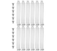VILLFUL Cubierta de Ranura Pci para Chasis ATX, Hierro Plata, 12 Piezas | Diseño Pestaña y Hebilla, Tornillos Incluidos, Recambio para Placas Perdidas, Mantenimiento PC