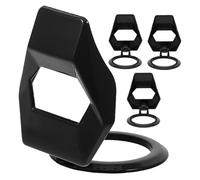 VILLFUL Cubierta y Diseño Elegante para Coche de Botón de Arranque de Aleación Negra, 4 Piezas Instalación Rápida para Mejora Interior del Vehículo