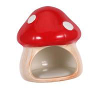 VILLFUL Decorativa de Acuario Casa Rojo Refugio Peces Cueva Escondite para Betta y Goldfish Compatible con Tanques Pequeños y Grandes