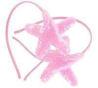 VILLFUL Diadema de Estrella de Mar para Niña Purpurina, 2 Piezas de Plástico y Tejido, No se Deforma ni Desvanece, Adecuado para Fiesta de Cumpleaños
