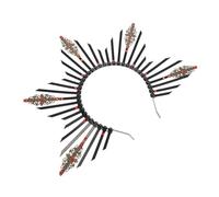 VILLFUL Diadema Mary Halo Ligera y Cómoda de Plástico y Metal en Color Negro para Fiestas y Compromisos Estilo Retro para Mujer