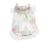 VILLFUL Elegante Vestido de Satén sin Mangas para Mascotas Diseño Asiático para Perros Pequeños para Circunferencia de Pecho