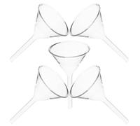 VILLFUL Embudo de Vidrio para Alimentación Química Reutilizable y Ligero, 5 Piezas, Material de Vidrio Blanco, Adecuado para Experimentos en Laboratorios Químicos