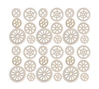 VILLFUL Engranajes de Madera para Manualidades 200 Piezas en Surtido 2,5-5 CM Decoración Steampunk para Arte de Pared y Fiestas Varios estilos