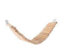 VILLFUL Escalera Colgante de Madera para Hámster Puente Suspendido Resistente para Jaulas de Animales Pequeños Juguete Seguro para Ejercicio y Escalada