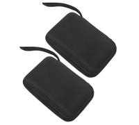 VILLFUL Estuche Portátil Rígido de EVA con Cremallera 2 Piezas Organizador Compacto Negro 15X10X45 CM para Auriculares y Dispositivos Electrónicos Resistente al Agua y Golpes