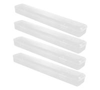 VILLFUL Estuche Transparente para Guardar Pinceles 4 Unidades Material Plástico Duradero Tamaño Compacto Almacenamiento Artístico para Estudiantes Uso En Manualidades y Pintura