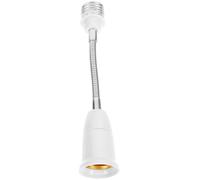 VILLFUL Extensor de Portalámparas E27 a E27 Tubo Flexible de 18 Cm, Adaptador de Base para Bombillas Led, Casquillo Convertidor para Lámparas en Garaje y Taller