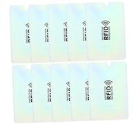 VILLFUL Fundas para Tarjetas de Identificación 10 Unidades Tamaño Estándar, Protección Anti-escaneo Aluminio, de Señales para Oficina y Viajes