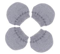 VILLFUL Fundas Protectoras para Patas de Sillas y Mesas 4 Piezas Antideslizantes y Silenciosas Tejido de Punto Gris Compatibles Muebles para Proteger Suelos Interiores