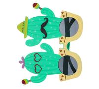 VILLFUL Gafas de Cactus gafas hawaianas Gafas de sol para invitado a la boda Gafas de sol de playa vasos para fiesta decoración de fiesta de verano vaso de playa ordenador personal Verde