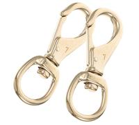 VILLFUL Gancho Giratorio de Latón Macizo 360° para Arneses Perros Grandes, Clip Metálico Resistente para Llavero y Bolsa, 2 Unidades, Adecuado para Actividades al Aire Libre y Uso