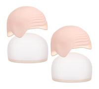 VILLFUL Gorros Calvos para Hombre y Mujer 4 Piezas de Látex Color Carne Redecilla Transpirable Conjunto de Accesorios para Cosplay y Disfraz Realista de Fraile para Halloween