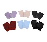 VILLFUL Guantes de Entrenamiento sin Dedos Antideslizantes Pack 6 Pares para Levantamiento de Pesas y Ciclismo para Mujer y Hombre de Algodón