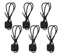 VILLFUL Interruptor Pulsador Pequeño con Precableado y Adhesivo, Botón de Reinicio Automático, 6 Piezas, Plástico Resistente para Control Industrial y Automatización en Superficie