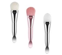 VILLFUL Juego de 3 pinceles de cerdas suaves y espátula para mascarilla facial, herramientas portátiles para maquillaje y aplicación de body butter en DIY mask craft