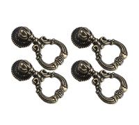 VILLFUL Juego de 4 Tiradores Retro para Armarios de Aleación de Zinc Color P09 Azul Antiguo Longitud Total 59 MM Pomos para Mueble y Tiradores de Puerta Ideales para Muebles del Hogar