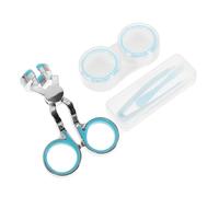 VILLFUL Juego de Aplicadores para Lentes de Contacto Pequeños, Herramienta Fácil de Usar y Extracción Rápida, Material Plástico Abs, Color Azul, Adecuado para Usuarios Miopía