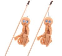 VILLFUL Juguete Interactivo para Gatos de Interior, 2 Palos de Felpa Forma Creativa Que Estimulan la Curiosidad y Son Resistentes a Mordeduras