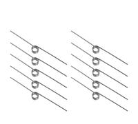 VILLFUL Kit de Reparación de 10 Resortes de Torsión de Acero Inoxidable para Tapa de Cubo de Basura, 0.9x6.5 Cm, 4 Bobinas, Tensión 180 Grados, Repuesto Silencioso y Duradero