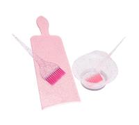VILLFUL Kit de Teñido de Cabello con Tazón y Pincel Rosa Cepillo de Doble Función con Peine para Aplicación Uniforme Set para Uso Casa y Salón Profesional Herramienta Fácil para y Aplicar