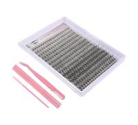 VILLFUL Kit DIY de Extensiones de Pestañas con Racimos Individuales de Material Sintético Segmentadas para Aplicación Natural Incluye Pegamento Removedor Pinzas Curvas y Cepillo