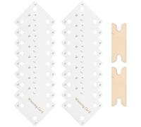 VILLFUL Kit Tarjetas Cuadradas para Tejer con Lanzadera y Palitos de Herramienta para Tejer con Hilo Tarjetas para Manualidades Escritorio Diseño Blanco Elegante para Proyectos DIY