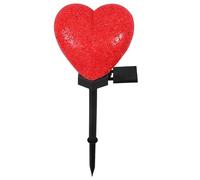 VILLFUL Lámpara Solar Exterior Forma de Corazón para Jardín Luz Roja LED Estaca Decoración para Patio y Césped Iluminación Ambiental Romántica para Exteriores