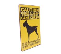 VILLFUL Letrero Metálico Retro para Jardín con Advertencia de Perro Decorativo y Resistente Señal Portátil para Cuidado Perro Exteriores y Hogar