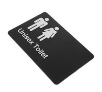 VILLFUL Letrero Unisex con Braille Resistente la Señalización para Baños Públicos Accesorio de Escuelas y Hospitales