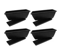 VILLFUL Maceta Rectangular y Diseño Ligero para Cultivo de Hortalizas y Plantas 4 Piezas de Plástico Resistente Adecuado para Jardinería Interior y Exterior en Balcones