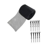 VILLFUL Malla Protectora de Plástico para Canalones 18 CM X 8 M Red Antihojas para Jardinería Cubierta Flexible para Drenaje Que Evita Obstrucciones 15 Clavos