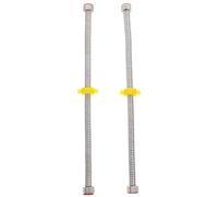 VILLFUL Manguera Corrugada Flexible de Acero Inoxidable 304 para Calentador de Agua 1/2 Pulgada 40 Cm 2 Piezas Línea de Suministro Resistente a Altas Temperaturas para Plomería Doméstica