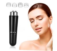VILLFUL Masajeador Facial Cuello Eléctrico con Rodillo Metálico Portátil para Limpieza Profunda y Cuidado de Diseño Electrochapado Negro Adecuado para Tipo de