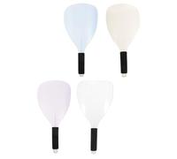 VILLFUL Mascarilla Facial de Peluquería de Plástico 4 Piezas Colores Azul, Rosa, Transparente y Amarillo con Mango para Protección contra Spray, Corte de Cabello y Aplicación de