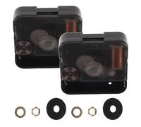 VILLFUL Mecanismo de Reloj de Pared de Cuarzo 2 Piezas Eje 16mm y Eje Negro 22mm Motor Silencioso Repuesto para Reparación y Bricolaje Herramientas de Reloj