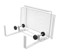 VILLFUL Organizador de Almacenamiento Debajo del Escritorio Blanco Pequeño con Abrazadera Ajustable Bandeja Metálica para Gestión de Cables y Papeles Estante Colgante para Oficina y