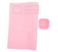 VILLFUL Paleta De Pintura Silicona y Bandeja Para Mezclar Colores, Color Rosa, Taza, Flexible y Fácil De Limpiar, Adecuado Para Artistas y Manualidades Casa, Uso Escolar y Artístico, Para Todo El Año