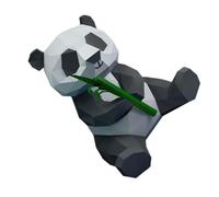 VILLFUL Panda Geométrico Decoración DIY sin Tijeras Manual para de Origami