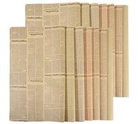VILLFUL Papel Floral para Ramos Vintage 20 Hojas Papel de Periódico para Envolver Regalos Kraft Marrón Multiusos Manualidades Decoración Arreglos Flores