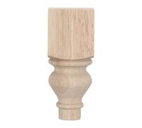 VILLFUL Patas de Sofá Redondas de Madera Maciza 6X15 CM Estilo Francés Patas Decorativas para Muebles Rústicos sin Terminar para Bricolaje y Renovación