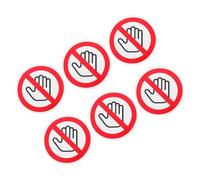 VILLFUL Pegatinas de Advertencia No Tocar Autoadhesivas 6 Piezas Señal de Seguridad Industrial Diámetro 30 MM Etiquetas Adhesivas para Prevención de Accidentes en Fábricas y Lugares de