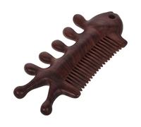 VILLFUL Peine de Madera Diseño Dientes Anchos Masajeador Dual para Cabelludo Rostro Cuello y Hombros Antideslizante Resistente y Duradero