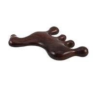 VILLFUL Peine de Masaje para Cuero Cabelludo de Madera de Sándalo Negro, Diseño en Forma de Caballo, Dientes Anchos para Relajación y Cuidado Capilar, Herramienta Natural para Masaje