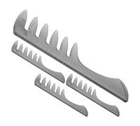 VILLFUL Peines de Barbería Vintage Negros 4 Piezas, Peine de Dientes Anchos para Cabello Grueso y Mojado, Herramienta Profesional para Peinados Lisos, Tupé y Peinado Hacia Atrás