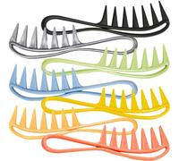 VILLFUL Peines de Dientes Anchos para Cabello Mojado y Rizado Juego de 7 Piezas en Colores Mixtos Material ABS Seguro Cepillos Profesionales para Peluqueros y Cuidado del Cabello