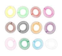 VILLFUL Peines Elásticos Circulares para Cabello 12 Piezas Accesorios para Pelucas Color Mixto Diadema Peine Completo Flexibles y Prácticos para Peluquería y Uso