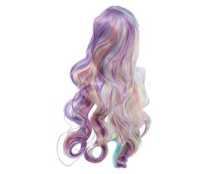 VILLFUL Peluca Larga Rizada con Colores Degradados Cómoda y Sintética para Fiestas de Disfraces Cosplay y Halloween Peluca Colorida para Mujer con Ondas Realistas