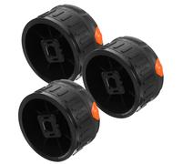 VILLFUL Perillas de Repuesto para Estufa de Gas 50 Mm, Set de 3 Piezas Eje de 8 Mm, Perillas Negras Aro Antideslizante, Compatibles Quemadores, Hornos y Encimeras para Cocina